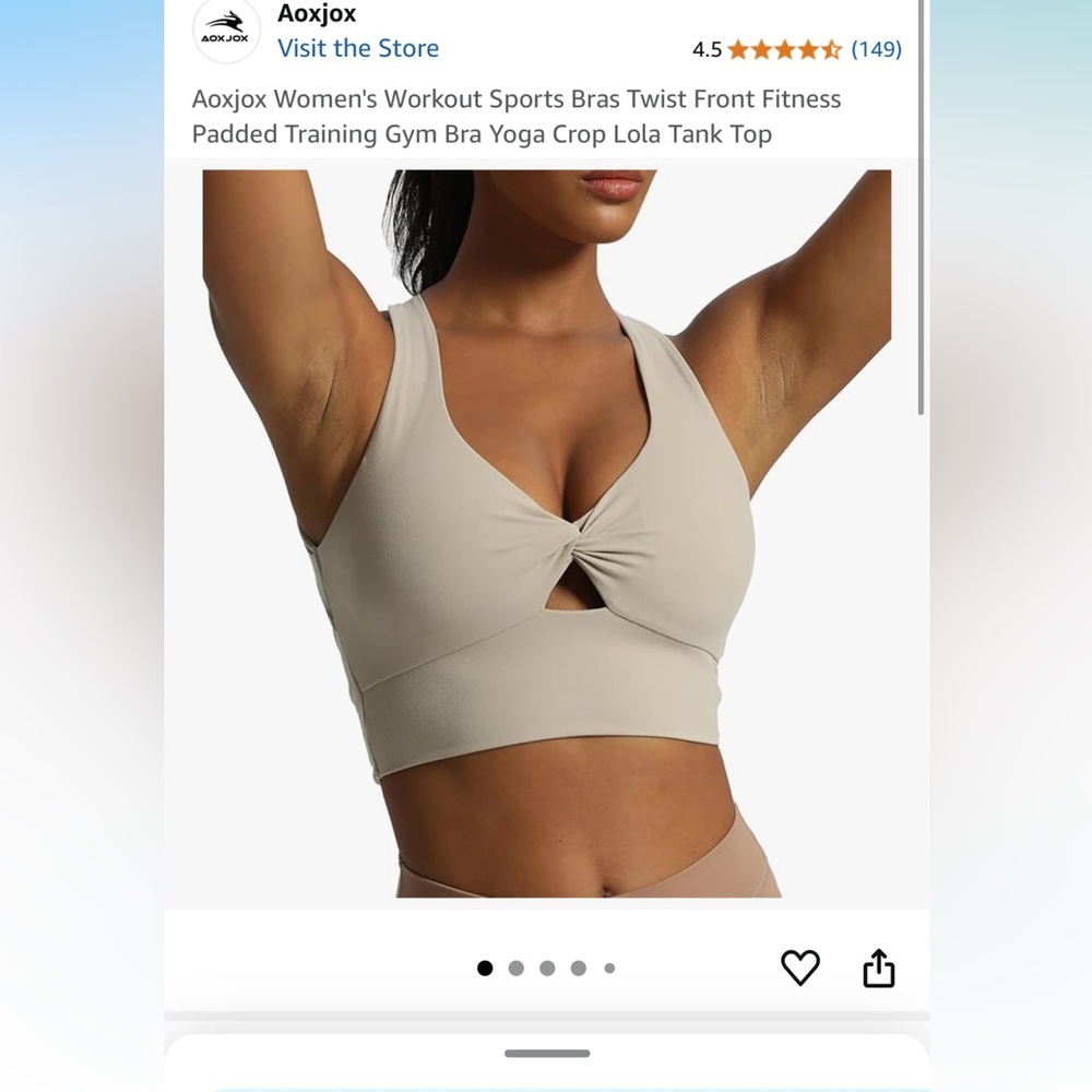Women's Cream Sports Bra